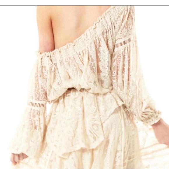 Spell Vintage Rhiannon Cream Off-Shoulder Lace Blouse S/M & bra - Picture 3 of 16